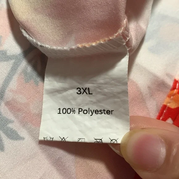 NWOT 3X Tropical Floral Puff Sleeve Dress - Picture 6 of 6